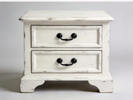 Farmhouse Two-Drawer Nightstand White